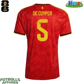 Belgien Maxim De Cuyper #5 Hemmatröja VM 2026 Kortärmad